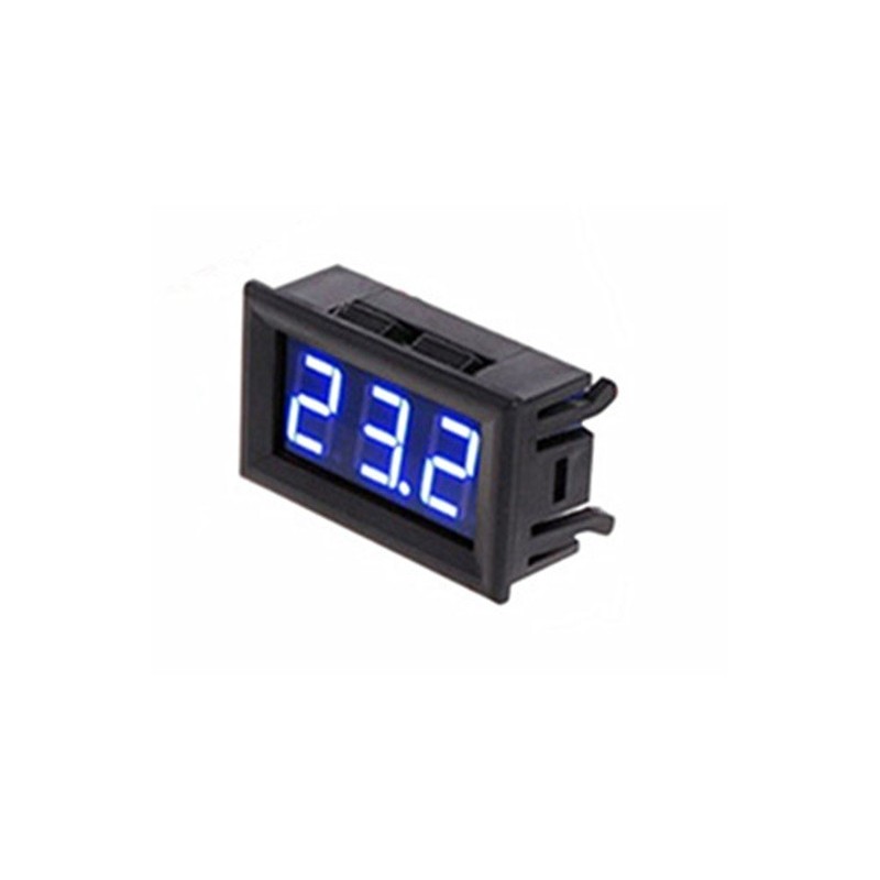 Panel thermometer 12V with LED display (blue)
