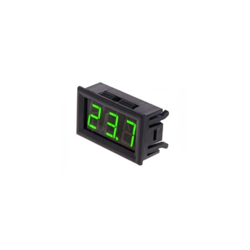 Panel thermometer 12V with LED display (green)