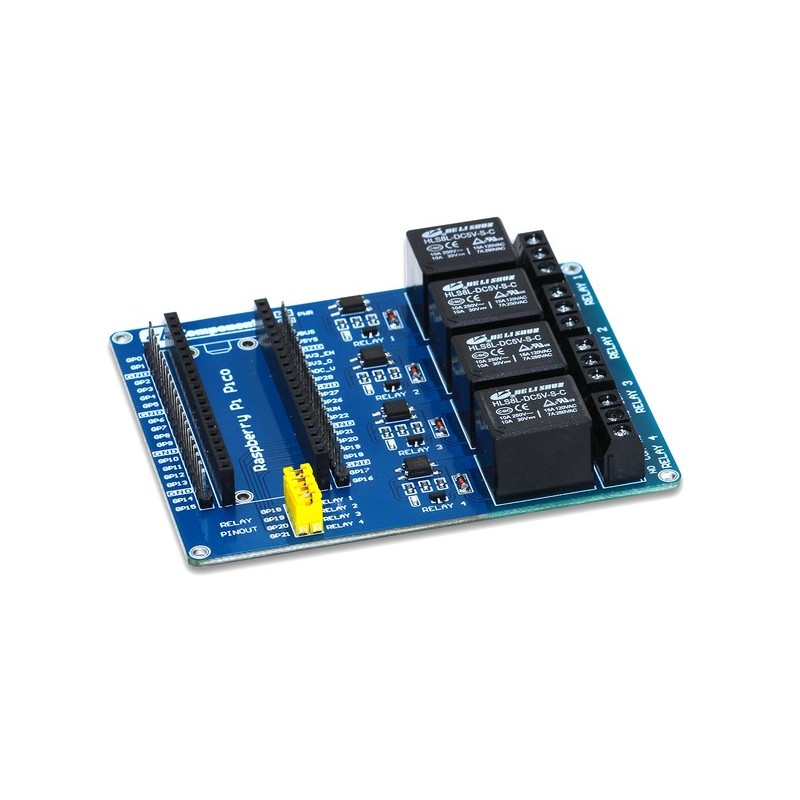 Pico Relay Board - 4-kanałowy moduł z przekaźnikami dla Raspberry Pi Pico