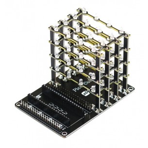 Pico Cube - moduł z matrycą LED 3D 4x4x4 dla Raspberry Pi Pico (czerwony)
