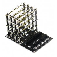 Pico Cube - moduł z matrycą LED 3D 4x4x4 dla Raspberry Pi Pico (niebieski)