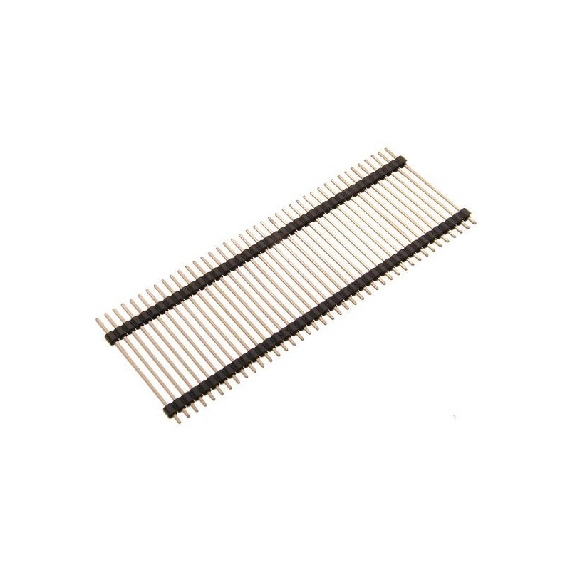 Uxcell 12-Pack 40-Pin Single Row Right Angle Male Pin Headers - 2.54mm Pitch