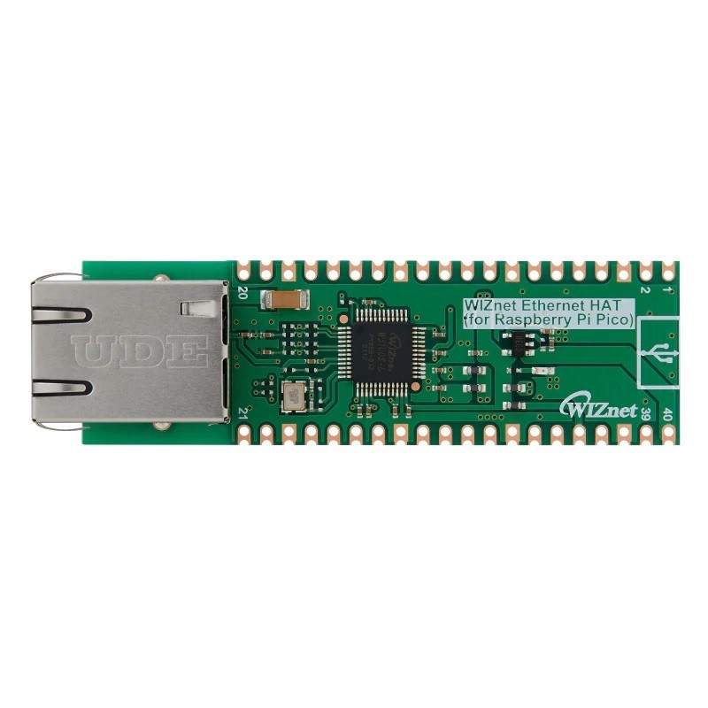 WIZnet-Ethernet-HAT - moduł Ethernet z układem W5100S dla Raspberry Pi Pico