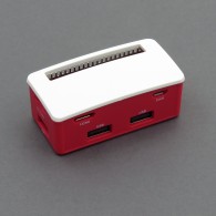 Zestaw Rapberry Pi Zero 2 WH z oficjalnymi akcesoriami i HUBem USB Waveshare z dedykowaną obudową