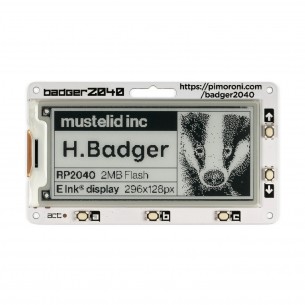 Badger 2040 - module with ePaper display and RP2040 microcontroller + accessories