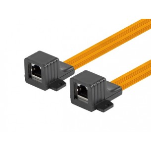 Adapter, network connector, window grommet RJ45 cat.5E on a 17cm Lanberg cable