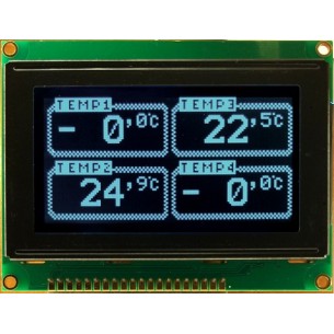 LCD-PG-128064D-DIW W/KK E6 - wyświetlacz graficzny 128x64