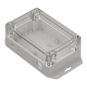 Universal IoT case, light gray, transparent cover
