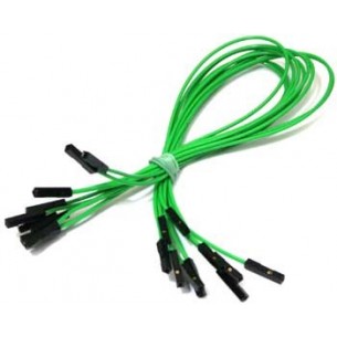 Jumper wires, set of 10 pcs., green