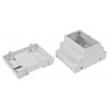 Z108JFp ABS V0 - Din rail enclosure Z108 lightgray with transparent filter ABS V0