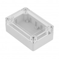Z128JpH TM PC - Hermetic enclosure Z128 lightgray, transparent lid with gasket and brass bushing PC