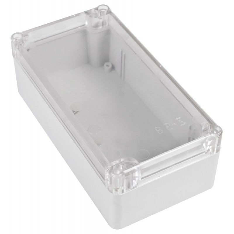 Z58JpH ABS - Hermetic enclosure Z58 lightgray, transparent lid with gasket ABS