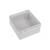 Z59JpH TM ABS - Hermetic enclosure Z59 lightgray, transparent lid with gasket & brass bushing ABS