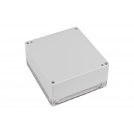 Z59JpH TM ABS - Hermetic enclosure Z59 lightgray, transparent lid with gasket & brass bushing ABS