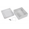 Z59JpH TM ABS - Hermetic enclosure Z59 lightgray, transparent lid with gasket & brass bushing ABS