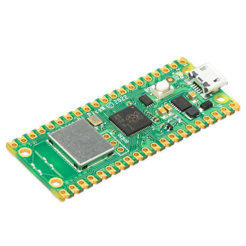 Raspberry Pi Pico W - board with RP2040 microcontroller and Wi-Fi module