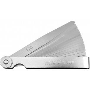 Feeler gauge 100mm, 17 blades, 0.02-1mm