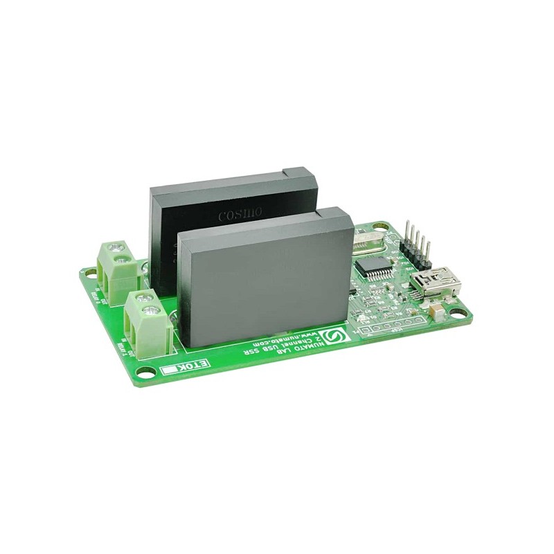 2 Channel USB Solid State Relay Module moduł z 2 przekaźnikami SSR DC