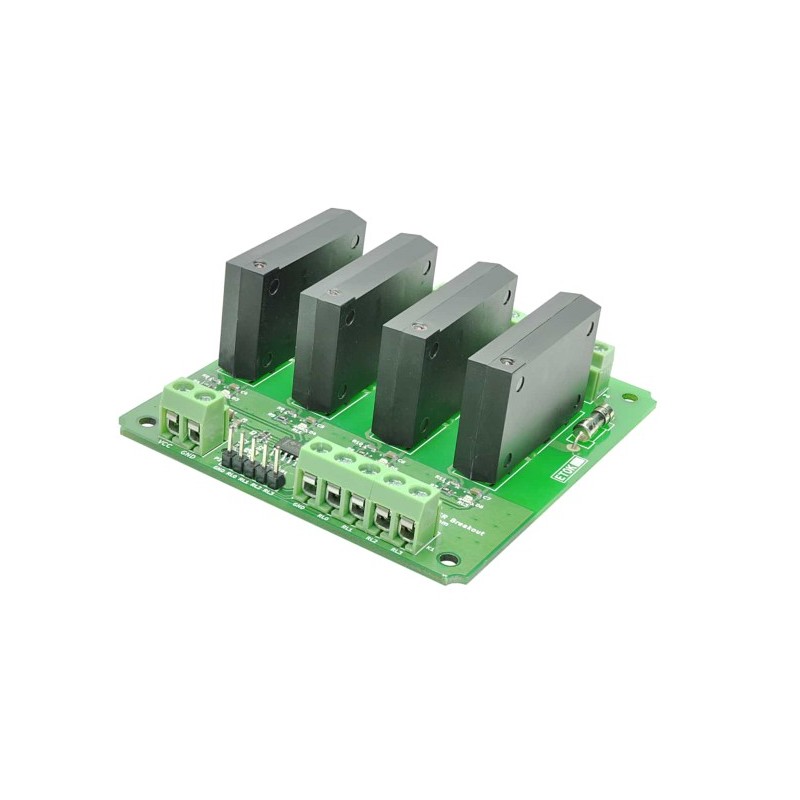 4 Channel Solid State Relay Controller Board - module with 4 SSR DC relays