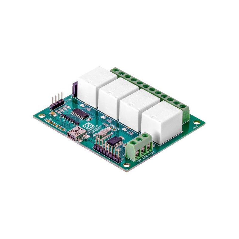 4 Channel USB Relay Module - a module with 4 relays and a USB interface