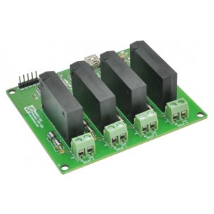 4 Channel USB Solid State Relay Module - moduł z 4 przekaźnikami SSR DC i komunikacją USB