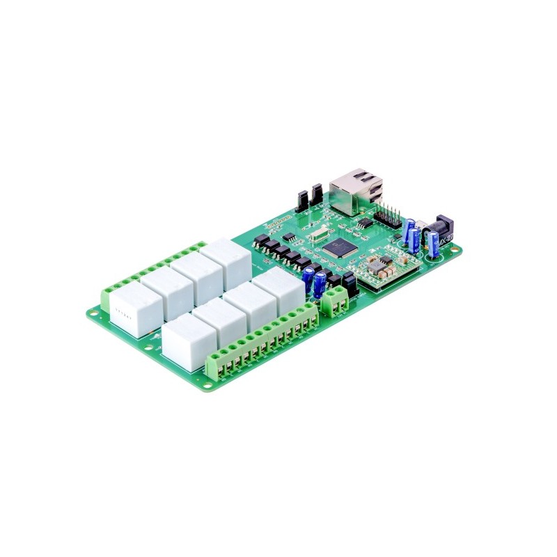 8 Channel Ethernet Relay Module - module with 8 24V relays and Ethernet communication