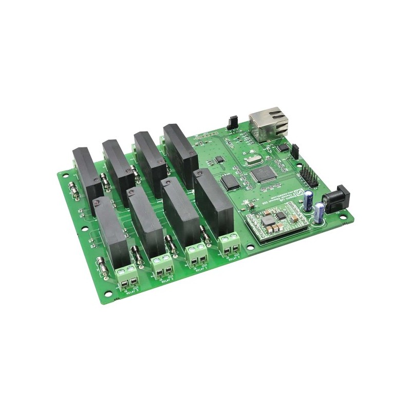 8 Channel Ethernet Solid State Relay Module - moduł z 8 przekaźnikami SSR AC i komunikacją Ethernet 8 Channel Ethernet Solid State Relay Module - moduł z 8 przekaźnikami SSR AC i komunikacją Ethernet