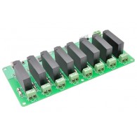 8 Channel USB Solid State Relay Module - module with 8 SSR DC relays and USB communication
