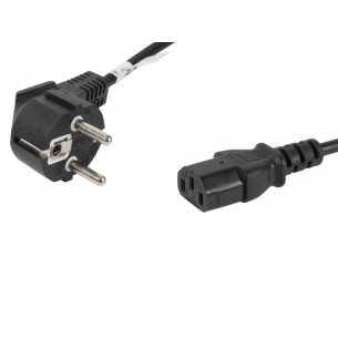 Kabel zasilający CEE 7/7 IEC 320 C13 1.8m czarny