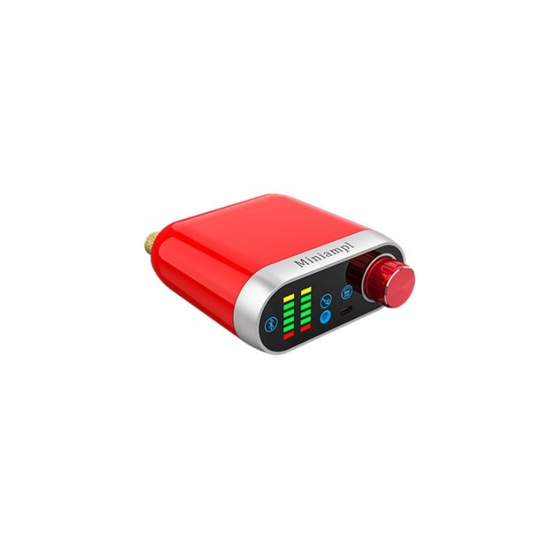 Cyfrowy wzmacniacz audio 2x50W z modułem Bluetooth (czerwony)