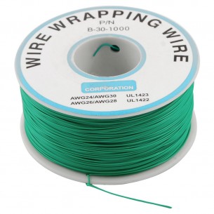 Kynar 30AWG 305m cable green