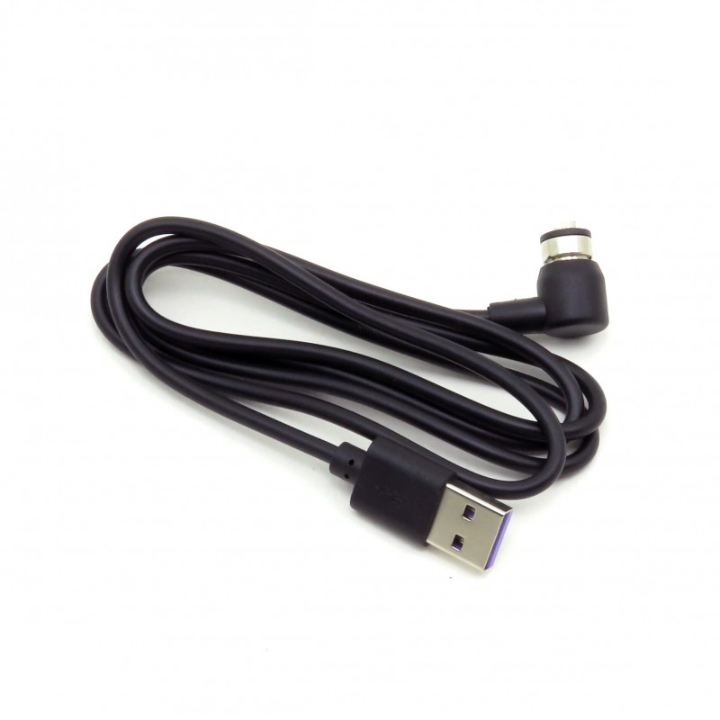 USB cable with 2-pin round magnetic connector + socket