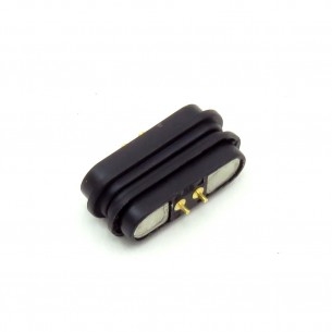 Pair of 2-pin magnetic connectors straight