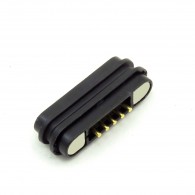 Pair of 5-pin magnetic connectors straight