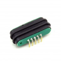 Pair of 5-pin magnetic connectors curved