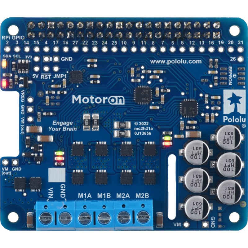 Motoron M2H24v14 Dual HighPower Motor Controller 2channel DC motor driver for Raspberry Pi
