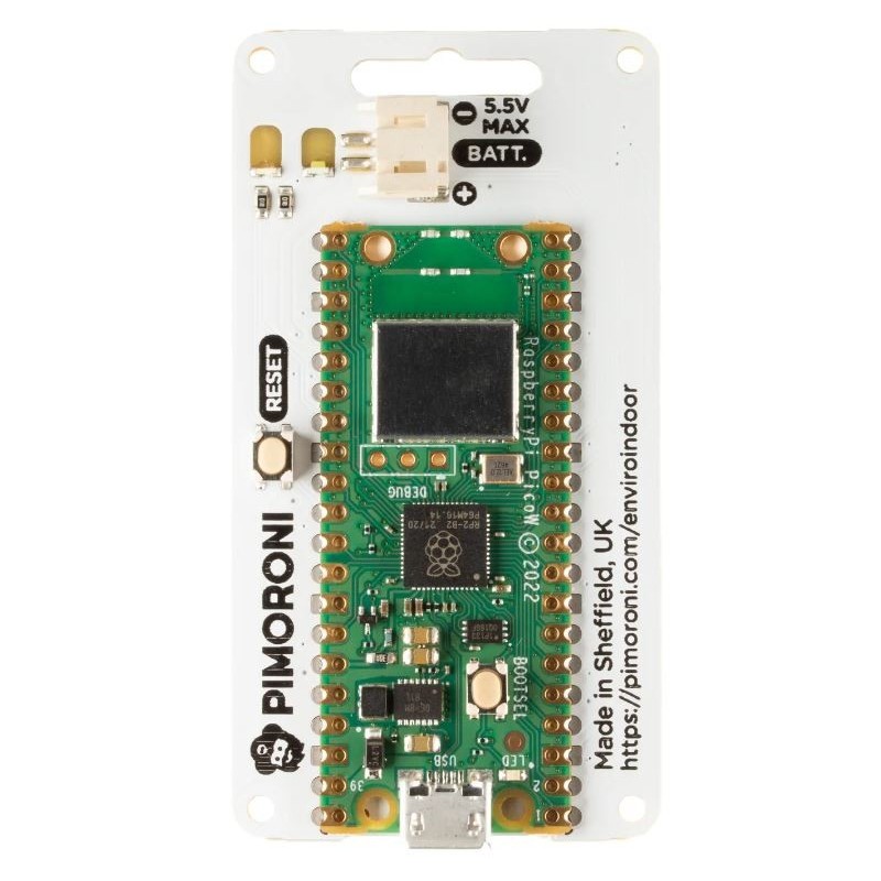 Enviro Indoor - модуль датчика навколишнього середовища та Raspberry Pi Pico W