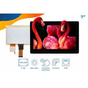 RVT70HSTNWC00 - IPS LCD display 7" 1024x600 with a touch panel (RGB)