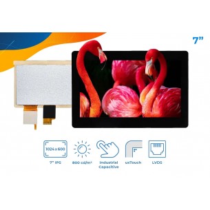 RVT70HSLNWC00 - wyświetlacz LCD IPS 7" 1024x600 z panelem dotykowym (LVDS)
