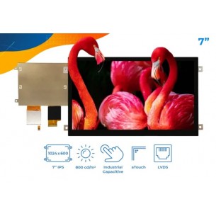 RVT70HSLFWCA0 - wyświetlacz LCD IPS 7" 1024x600 z panelem dotykowym (LVDS)