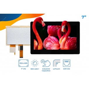 RVT70HSMNWC00 - IPS LCD display 7" 1024x600 with a touch panel (MIPI DSI)