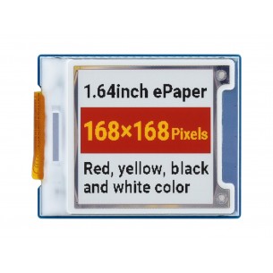 1.64inch e-Paper Module (G) - moduł z 4-kolorowym wyświetlaczem e-Paper 1,64" 168x168