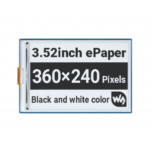 3.52inch e-Paper HAT - module with black and white display 3.52" 360x240 e-Paper for Raspberry Pi