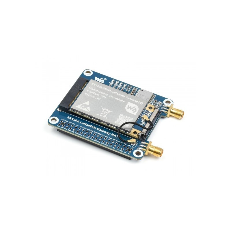 SX1303 868M LoRaWAN Gateway HAT - expansion board with LoRaWAN and GNSS module for Raspberry Pi
