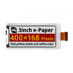 3inch e-Paper (G) - 4-kolorowy wyświetlacz e-Paper 3" 400x168