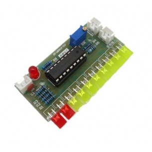 10 LED audio level indicator with LM3915 chip (for assembly)
