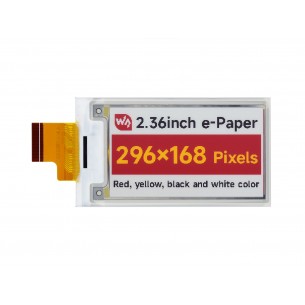 2.36inch e-Paper (G) - 4-kolorowy wyświetlacz e-Paper 2,36" 296x168