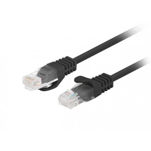 Patchcord - Ethernet network cable 0.25m cat.5E UTP, black, Lanberg