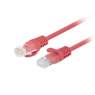 Patchcord - przewód sieciowy Ethernet 0,25m kat.5E UTP, czerwony, Lanberg