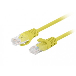Patchcord - przewód sieciowy Ethernet 0,25m kat.5E UTP, żółty, Lanberg